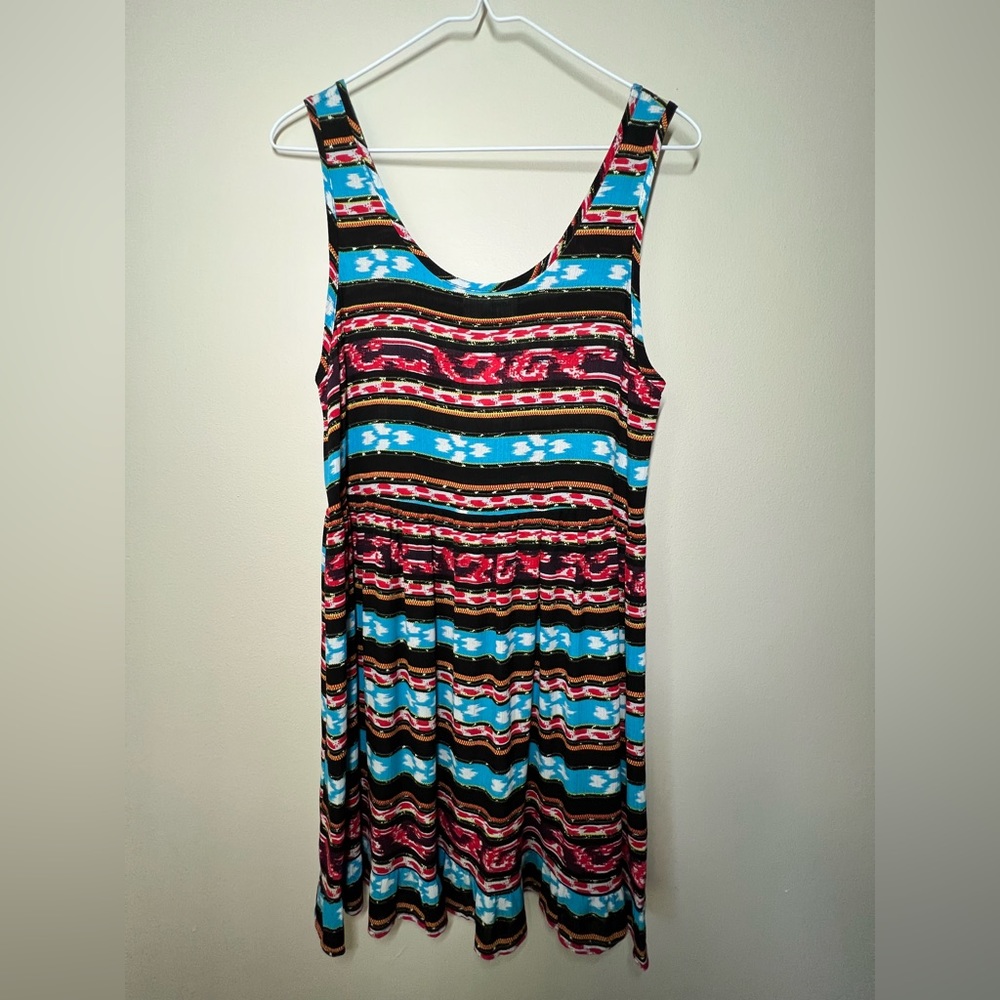 Boho Pattern Impressions Online Boutique Tank Dress
